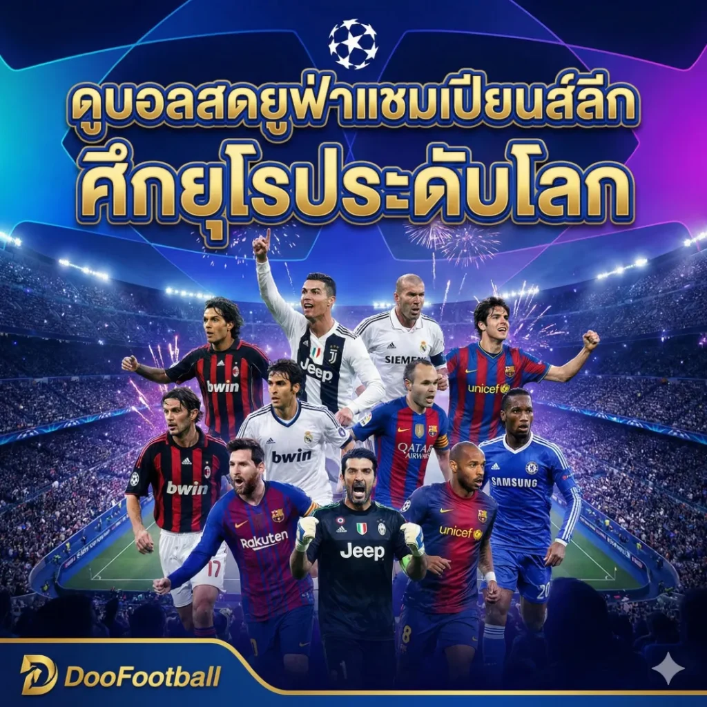 ดูบอลสดยูฟ่าแชมเปียนส์ลีก – ศึกยุโรประดับโลก